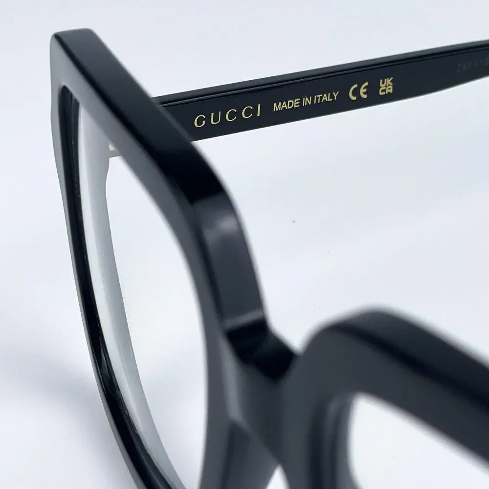 NEW Gucci GG1318O 001 Black Square Women Eyeglasses